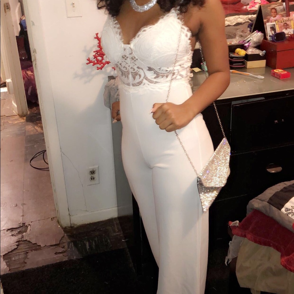 White Lace Jumpsuit